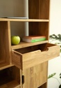 NordicStory Estanteria Libreria de madera maciza de roble &quot;Escandi 3&quot; 100 x 35 x 182.4 cm.