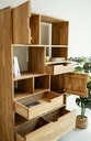 NordicStory Estanteria Libreria de madera maciza de roble &quot;Escandi 3&quot; 100 x 35 x 182.4 cm.