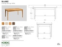 NordicStory Mesa extensible de comedor de madera maciza de roble &quot;Monty&quot;