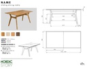 NordicStory Mesa extensible de comedor de madera maciza de roble &quot;Harold&quot;