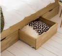 NordicStory Cama con almacenaje de madera maciza de roble &quot;Sofia&quot;