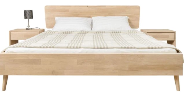 NordicStory Cama de madera maciza de roble &quot;Escandi&quot; 140 x 200 cm. / 160 x 200 cm. / 180 x 200 cm.