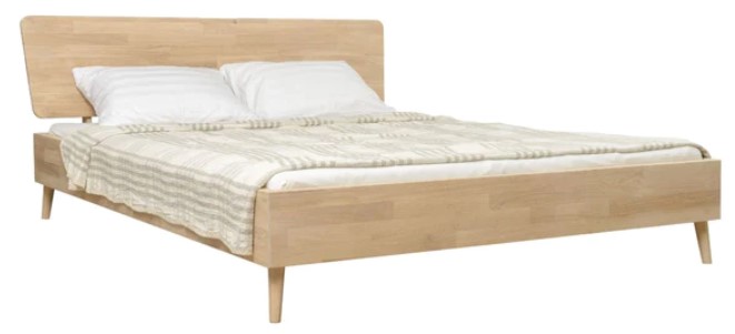 NordicStory Cama de madera maciza de roble &quot;Escandi&quot; 140 x 200 cm. / 160 x 200 cm. / 180 x 200 cm.