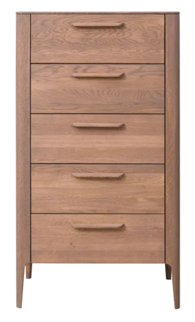 NordicStory Aparador Cómoda de madera maciza de roble &quot;Atlanta 1&quot; 66,2 x 46 x 118,4 cm.