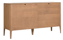 NordicStory Aparador Cómoda de madera maciza de roble &quot;Atlanta 2&quot; 140,2 x 46 x 78,6 cm.