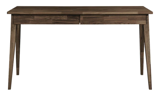 NordicStory Mesa escritorio de madera maciza de roble &quot;Berg&quot; 120 x 65 x 76 cm.