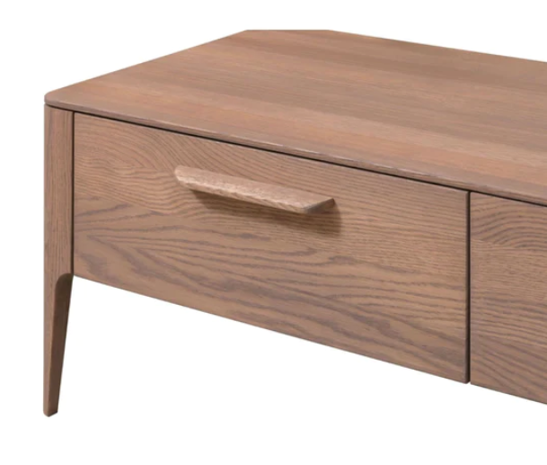 NordicStory Mueble de TV de madera maciza de roble &quot;Atlanta 3&quot; 173,4 x 46 x 38,8 cm.