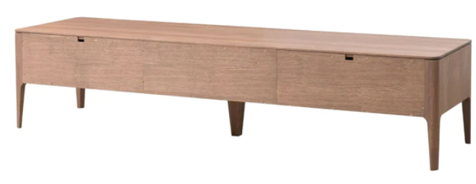 NordicStory Mueble de TV de madera maciza de roble &quot;Atlanta 3&quot; 173,4 x 46 x 38,8 cm.