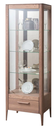 NordicStory Vitrina de madera maciza de roble &quot;Atlanta 1&quot; 64,8 x 46 x 190 cm.