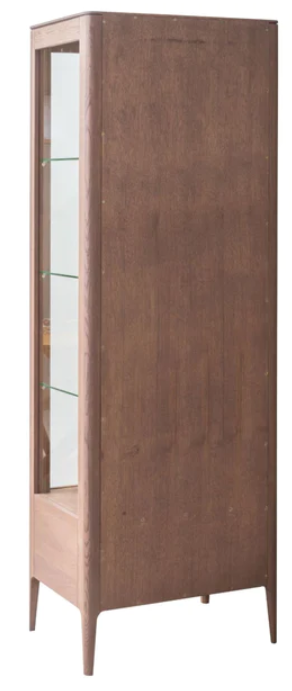 NordicStory Vitrina de madera maciza de roble &quot;Atlanta 1&quot; 64,8 x 46 x 190 cm.