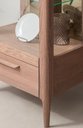 NordicStory Vitrina de madera maciza de roble &quot;Atlanta 1&quot; 64,8 x 46 x 190 cm.