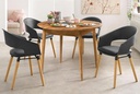 NordicStory Mesa redonda de comedor de madera maciza de roble &quot;Escandi 3&quot; 100 x 100 x 75 cm.