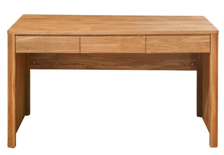 NordicStory Mesa escritorio de madera maciza de roble &quot;Elsa&quot; 140 x 75 x 78 cm.