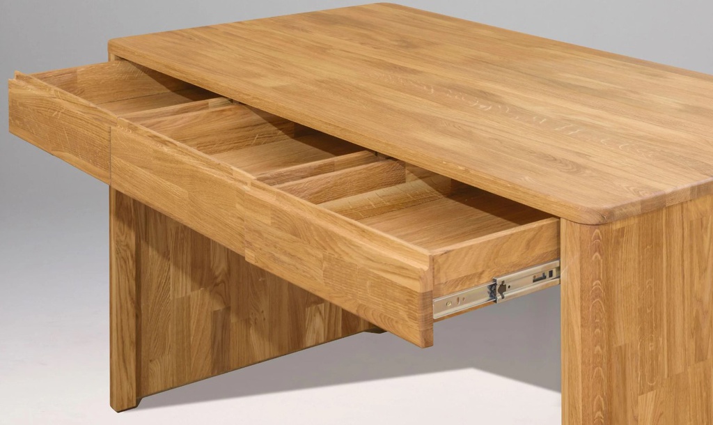 NordicStory Mesa escritorio de madera maciza de roble &quot;Elsa&quot; 140 x 75 x 78 cm.