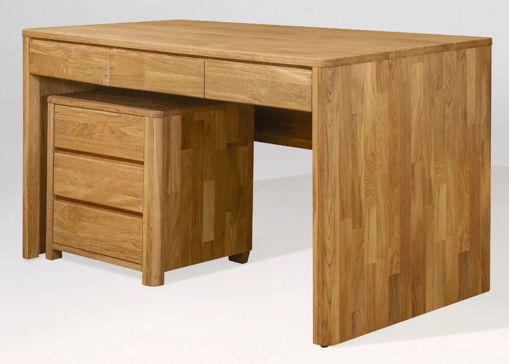 NordicStory Mesa escritorio de madera maciza de roble &quot;Elsa&quot; 140 x 75 x 78 cm.