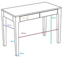 NordicStory Mesa escritorio de madera maciza de roble &quot;Axel I&quot; 105 x 55 x 76 cm.