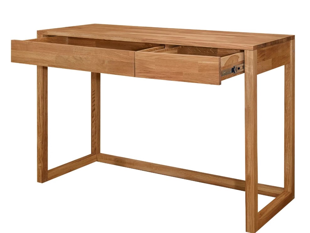 NordicStory Mesa escritorio, tocador de madera maciza de roble &quot;Denmark&quot; 120 x 50 x 79 cm.