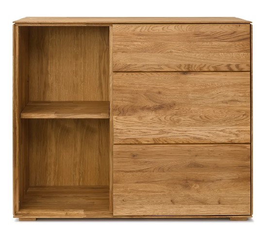 NordicStory Aparador Cómoda de madera maciza de roble &quot;Combo 2&quot; 98 x 41 x 84,3 cm.