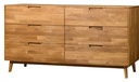 NordicStory Aparador Cómoda de madera maciza roble &quot;Escandi 4&quot; 160 x 45 x 84,5 cm.