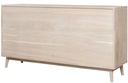 NordicStory Aparador Cómoda de madera maciza roble &quot;Escandi 4&quot; 160 x 45 x 84,5 cm.