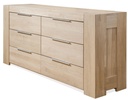 NordicStory Aparador Cómoda de madera maciza de roble &quot;Nordic 2&quot; 168 x 45 x 77 cm.