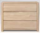 NordicStory Aparador Cómoda de madera maciza de roble &quot;Elsa&quot; 102 x 44 x 79 cm.