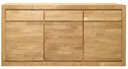 NordicStory Aparador Cómoda de madera maciza de roble &quot;Utah&quot; 175 x 45 x 86 cm.