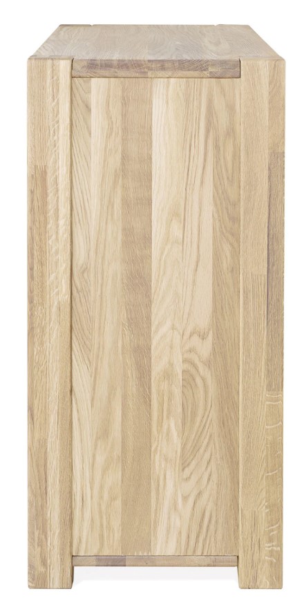 NordicStory Aparador Cómoda de madera maciza de roble &quot;Valencia&quot; 96 x 43 x 94 cm.