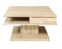 NordicStory Mesa de centro de madera maciza de roble &quot;Kvadro&quot; 85 x 85 x 50 cm.