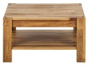 NordicStory Mesa de centro de madera maciza de roble &quot;Mauritz 4&quot; 70 x 70 x 38 cm. / 120 x 70 x 38 cm.