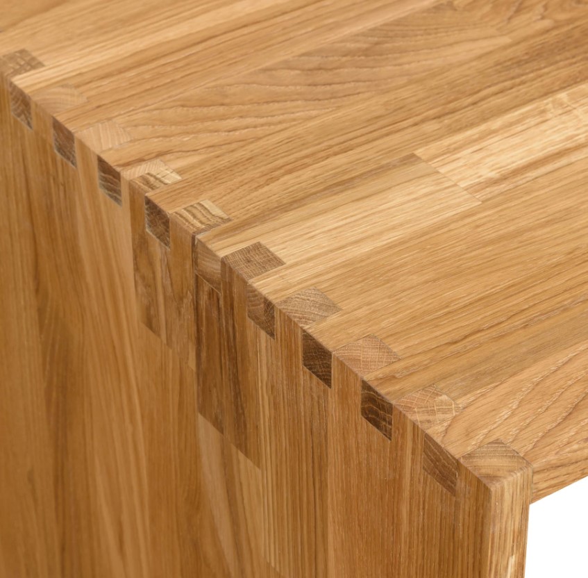 NordicStory Mesa de centro de madera maciza de roble &quot;Leo&quot; 90 x 60 x 38 cm.