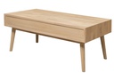 NordicStory Mesa de centro de madera maciza de roble &quot;Escandi 8&quot; 110 x 60 x 45 cm.