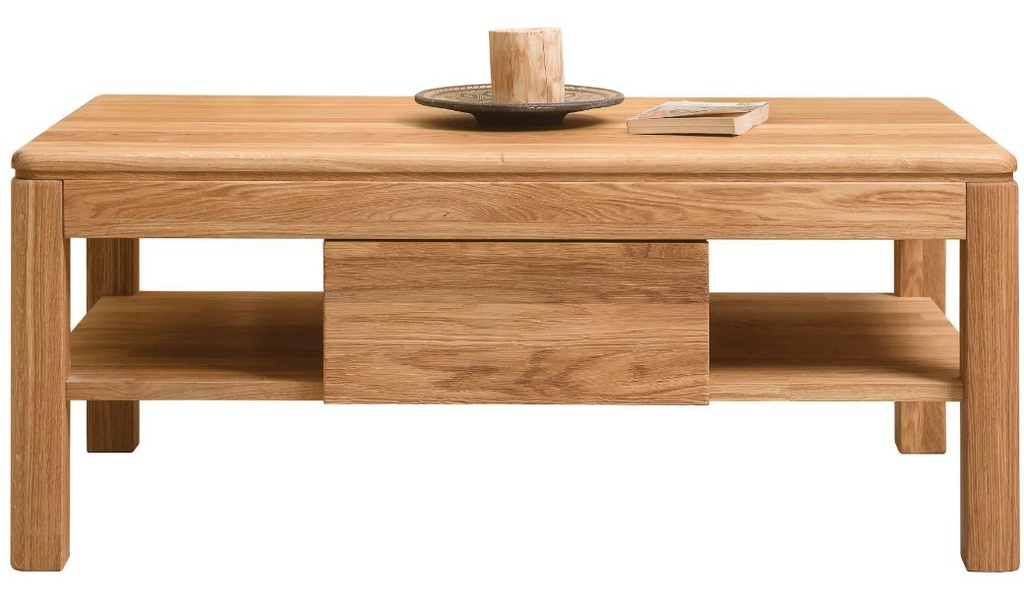 NordicStory Mesa de centro de madera maciza de roble &quot;Elsa LUX&quot; 105 x 65 x 45 cm.