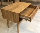 NordicStory Mesita de noche de madera maciza de roble &quot;Escandi 2&quot; 60 x 40 x 51,5 cm.