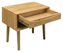 NordicStory Mesita de noche de madera maciza de roble &quot;Escandi 2&quot; 60 x 40 x 51,5 cm.