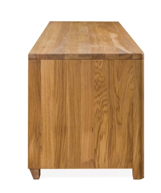 NordicStory Mueble de TV de madera maciza de roble &quot;Elsa&quot; 160 x 44 x 47 cm.