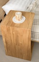 NordicStory Mesa lateral auxiliar de madera maciza de roble &quot;Sono 2&quot; 38 x 35 x 60 cm.