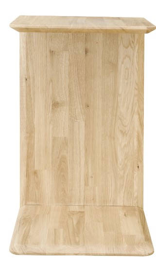 NordicStory Mesa lateral auxiliar de madera maciza de roble &quot;Sono 2&quot; 38 x 35 x 60 cm.