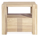 NordicStory Mesita de noche de madera maciza de roble &quot;Valencia&quot; 52,8 x 40 x 45 cm.