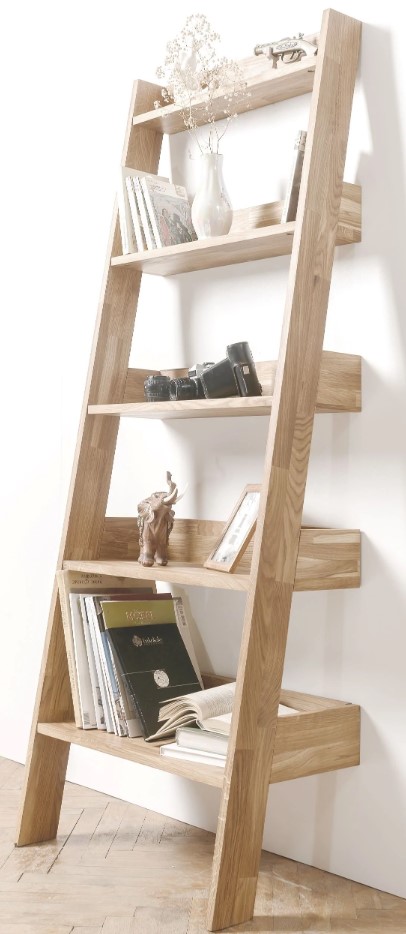 NordicStory Estanteria Libreria de madera maciza de roble &quot;Escandi&quot; 64 x 40 x 180 cm.