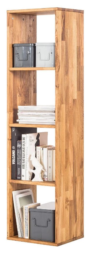 NordicStory Estanteria Libreria de madera maciza de roble &quot;Regal 4&quot; 39 x 35 x 150 cm.