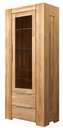 NordicStory Vitrina de madera maciza de roble &quot;Nordic 1&quot; 80 x 45 x 190 cm.