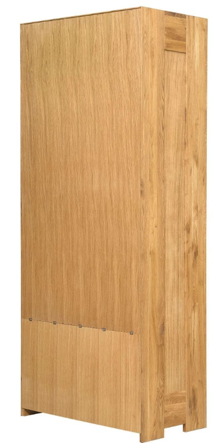 NordicStory Vitrina de madera maciza de roble &quot;Nordic 1&quot; 80 x 45 x 190 cm.