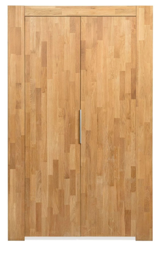 NordicStory Armario de madera maciza de roble &quot;Nordic&quot; 130 x 59 x 210 cm.