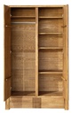 NordicStory Armario de madera maciza de roble &quot;Valencia&quot; 114,6 x 58 x 195 cm.