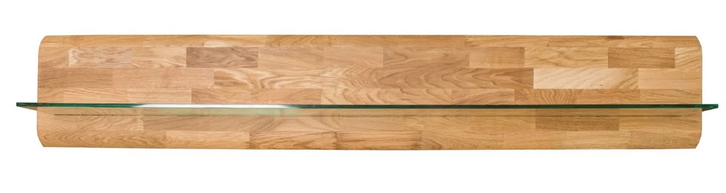 NordicStory Estante de pared de madera maciza de roble &quot;Faina&quot;  180 x 26 x 31,2 cm.