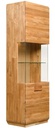 NordicStory Vitrina Armario con cristal de madera maciza de roble &quot;Faina 1&quot; 60 x 42 x 194,6 cm.