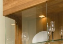 NordicStory Vitrina Armario con cristal de madera maciza de roble &quot;Faina 2&quot; 100 x 42 x 194,6 cm.