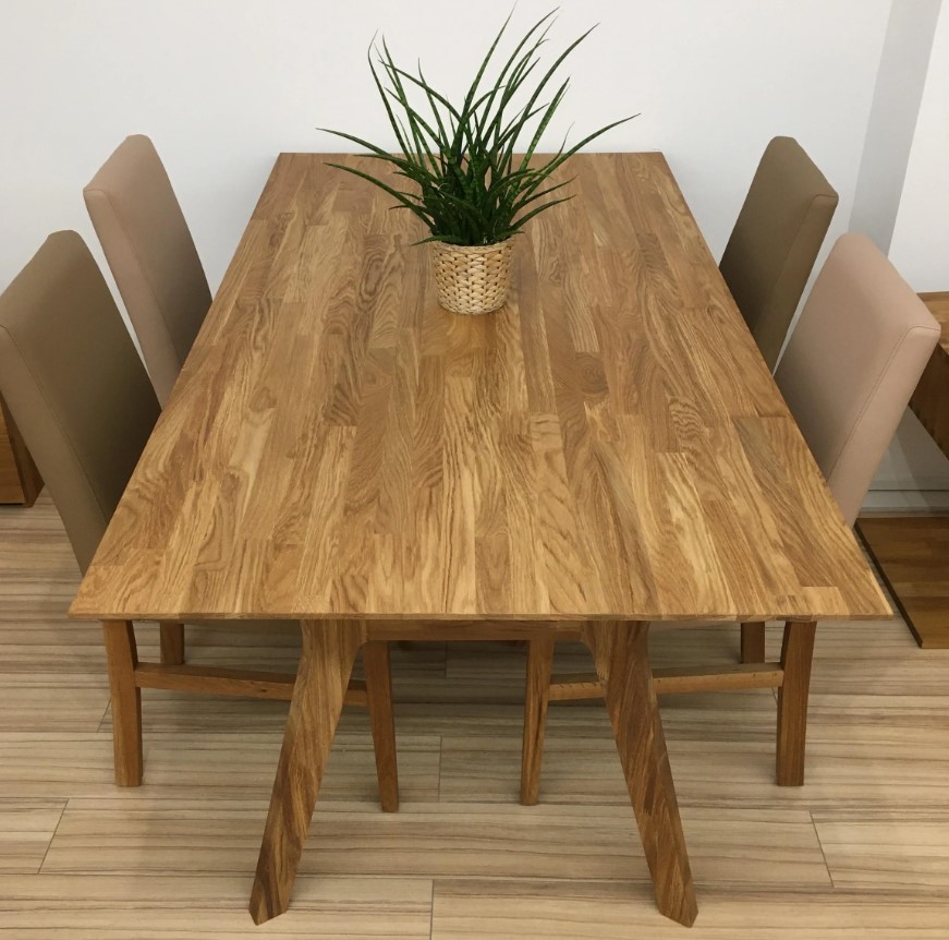 NordicStory Mesa de comedor de madera maciza de roble &quot;Harold&quot; 170 x 90 x 75 cm.