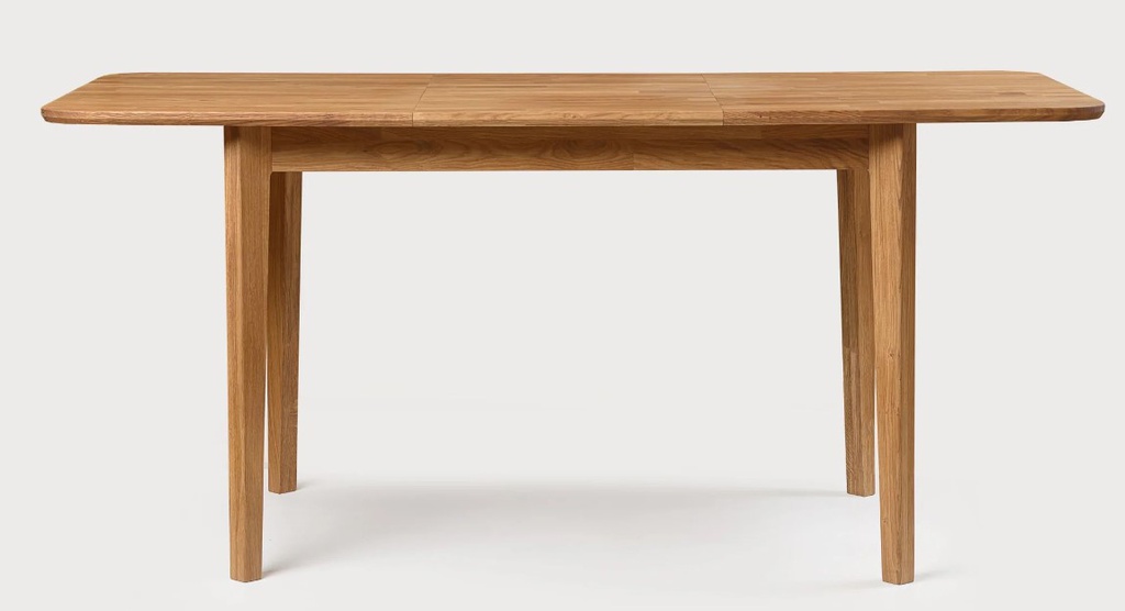 NordicStory Mesa extensible de comedor de madera maciza de roble &quot;France&quot; 120-160 x 80 x 75 cm.